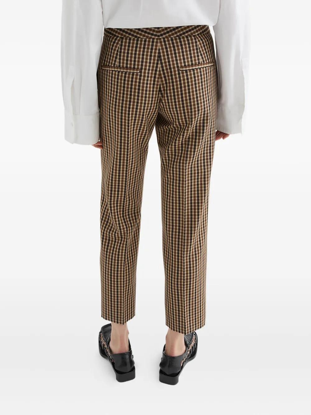 JIL SANDER Chic Plaid Trousers for Women