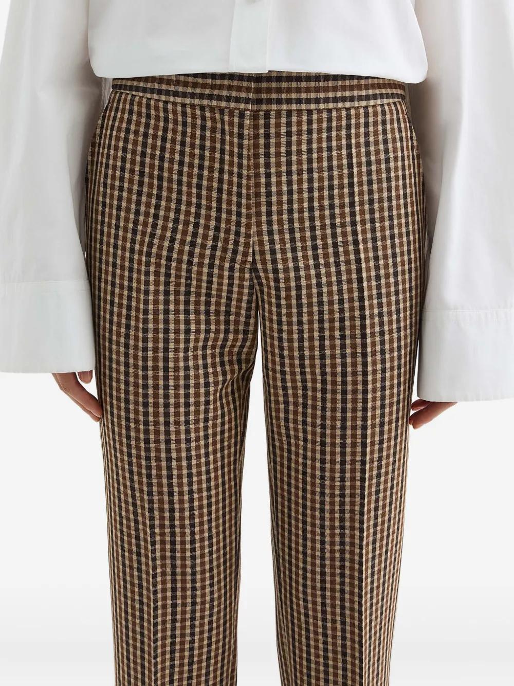 JIL SANDER Chic Plaid Trousers for Women