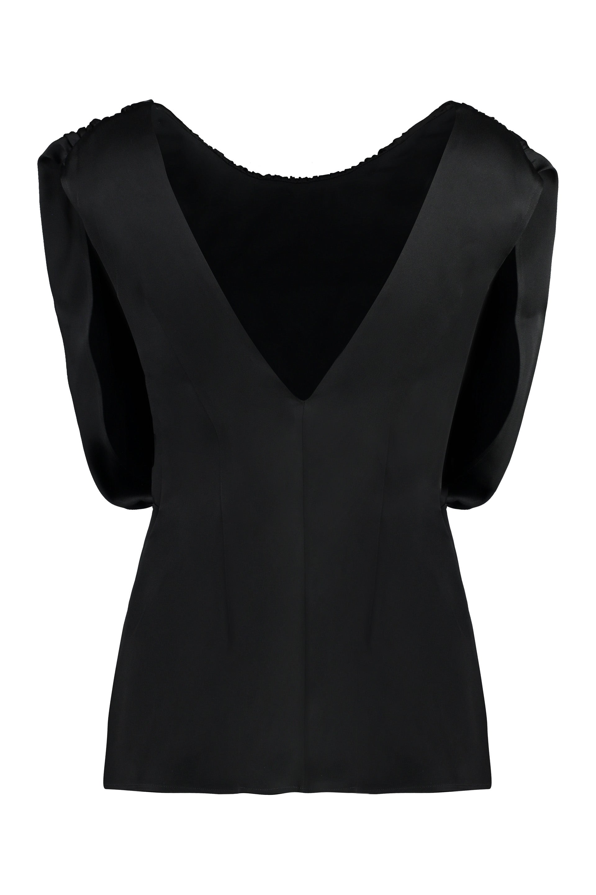 JIL SANDER Gathered Viscose Top for Women