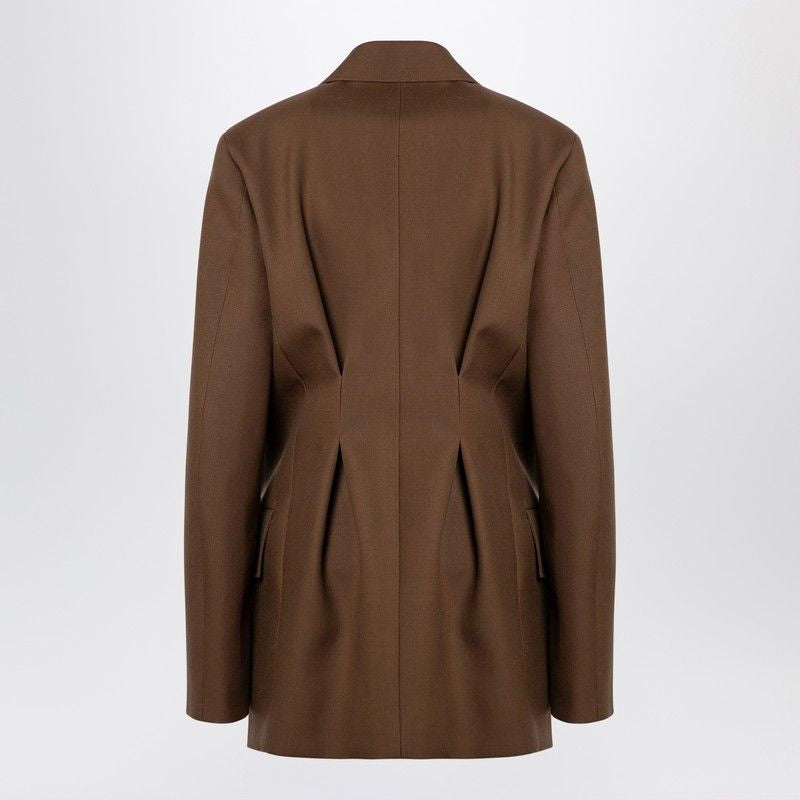 JIL SANDER Wool Double-Breasted Jacket - Oversized Fit