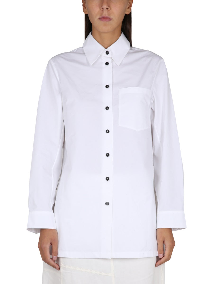 JIL SANDER Classic Pointed Collar Poplin Shirt