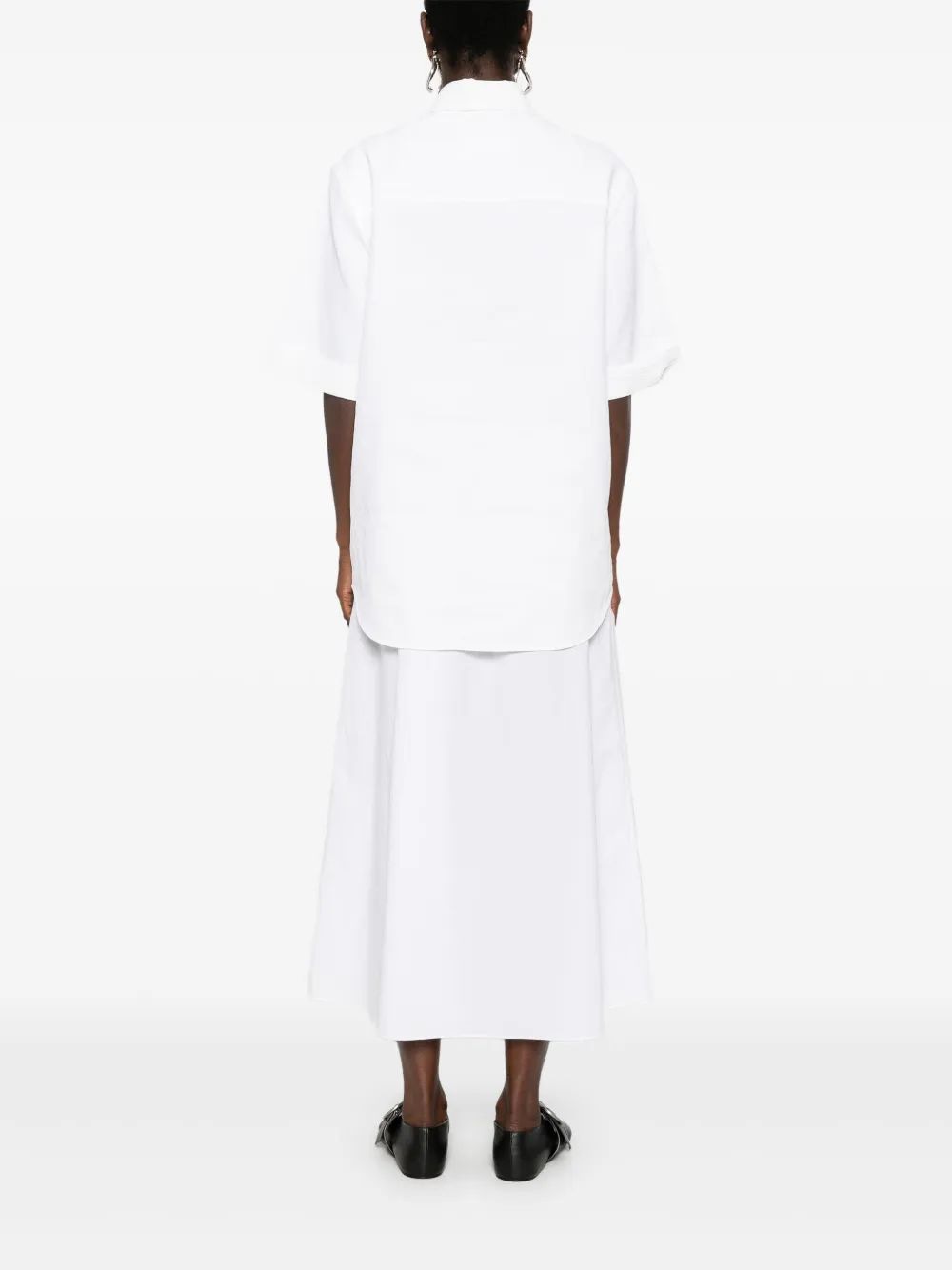JIL SANDER Pleated Wide Shirt for Women - SS25 Collection