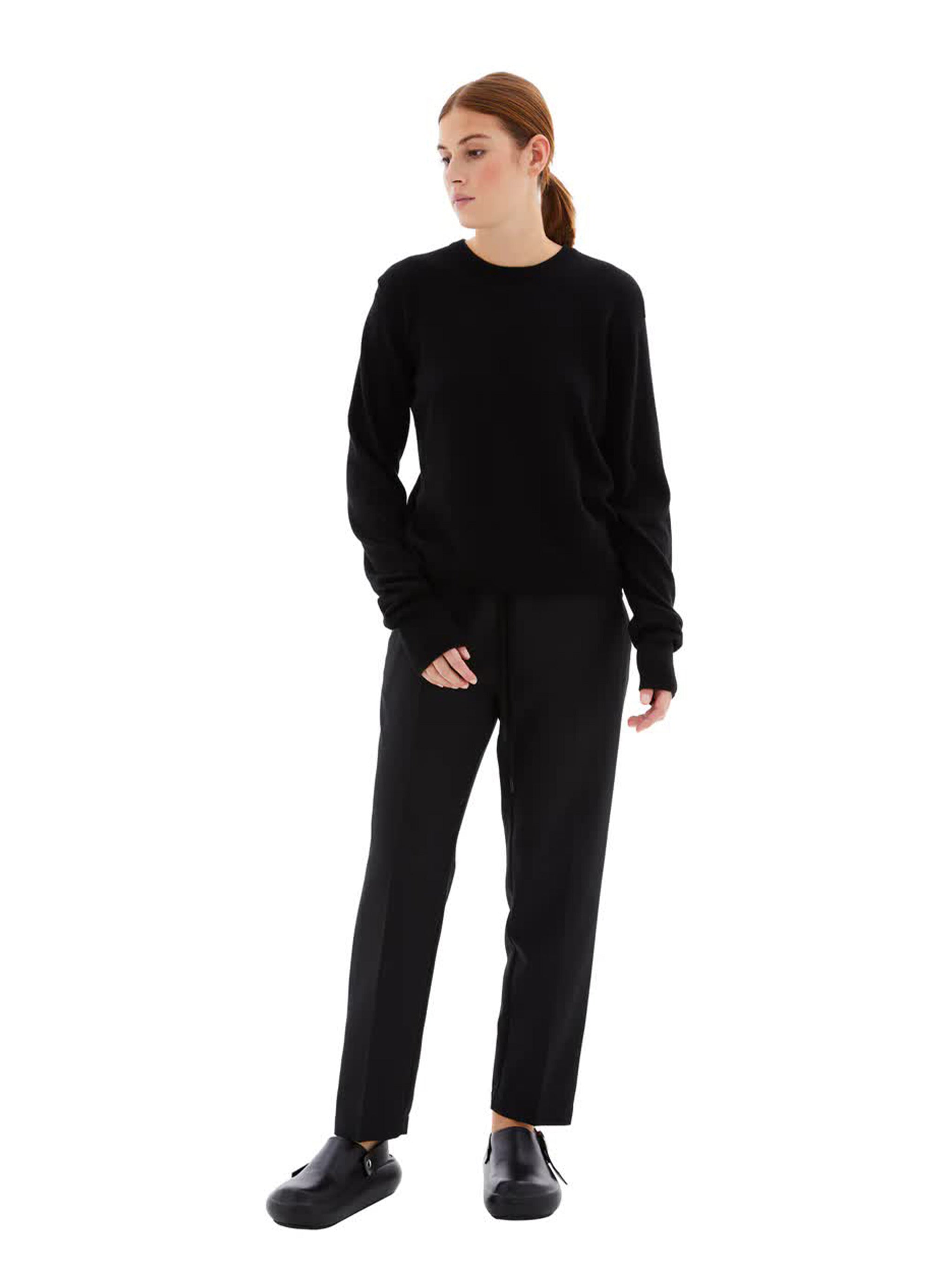 JIL SANDER Long Sleeve Cotton Sweater