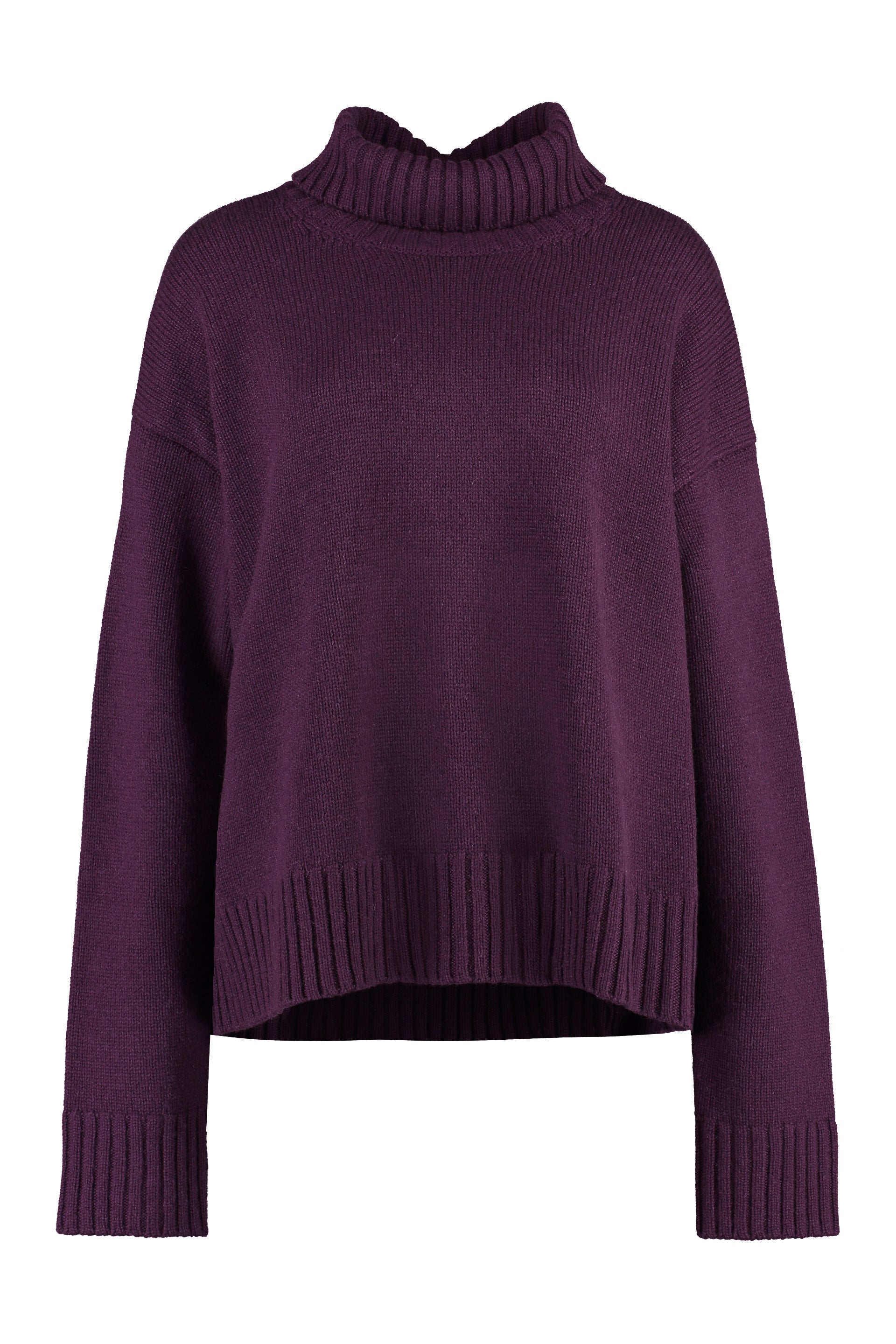 JIL SANDER Cashmere Sweater with Ribbed Cuffs, Collar, and Hem