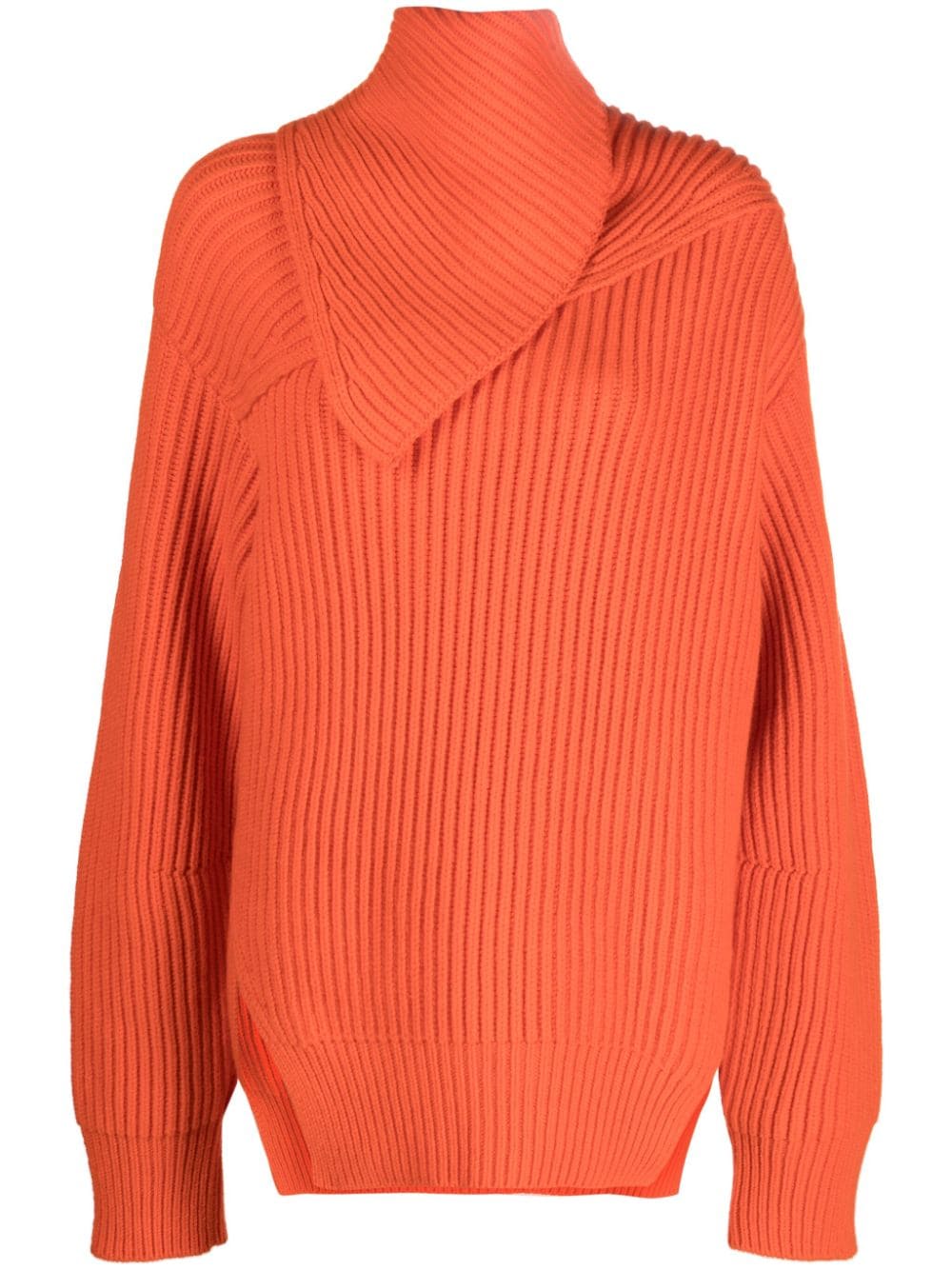 JIL SANDER Long Sleeves Foulard Style Neck Cardigan