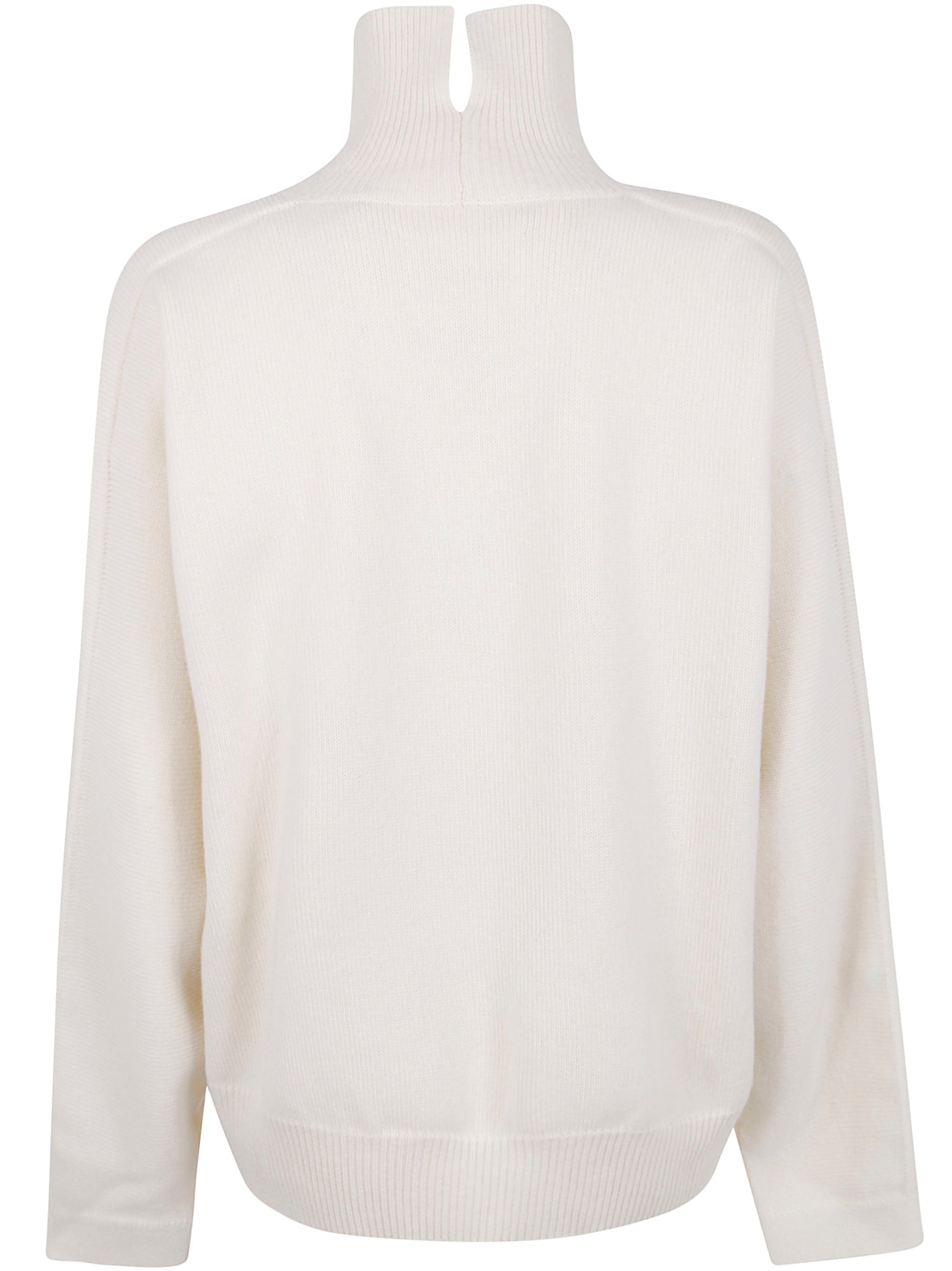 JIL SANDER High Neck Long Sleeve Padded Details Jumper