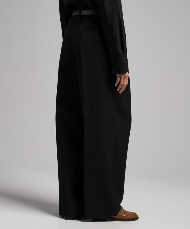 JIL SANDER Long Relaxed Wide Leg Pleated Pants