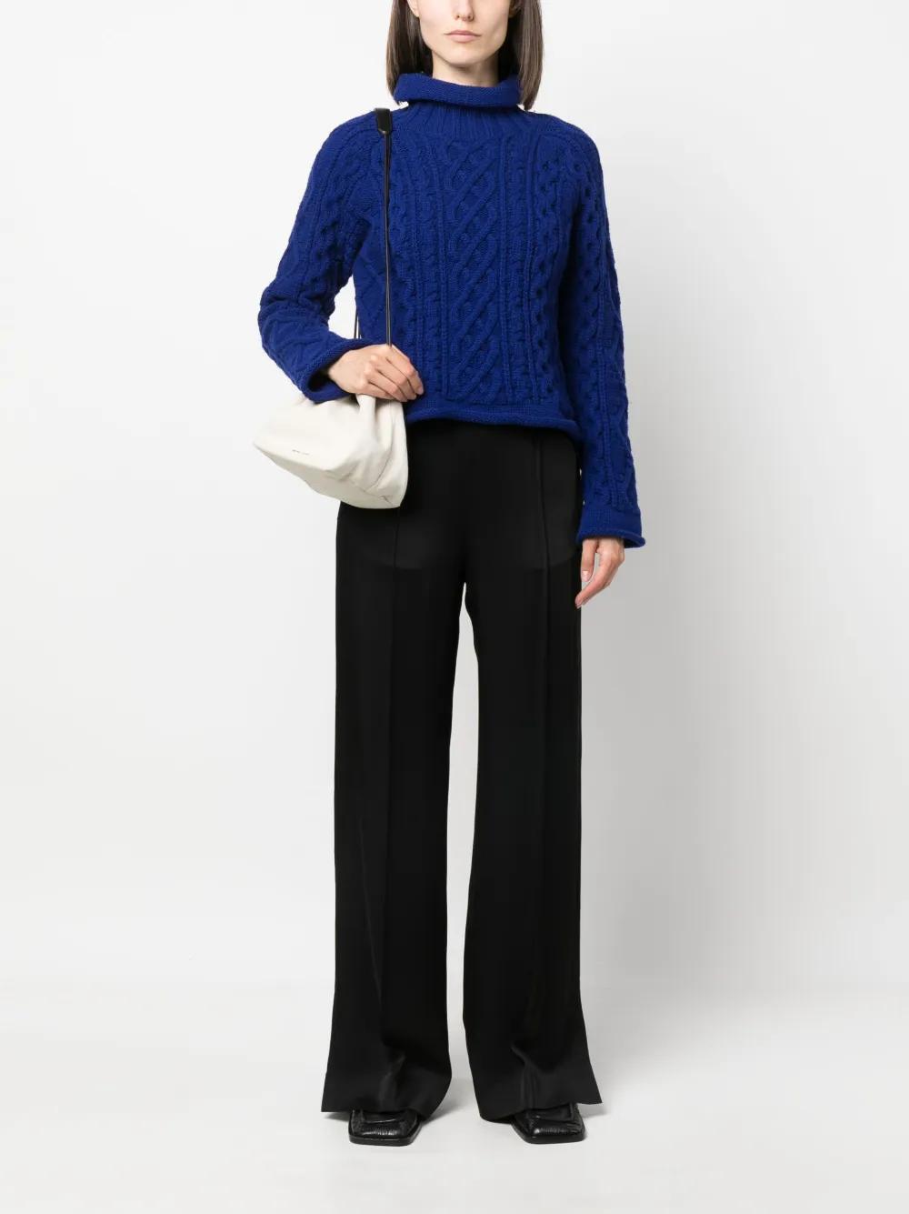 JIL SANDER Wide-Leg Satin Palazzo Pants for Women