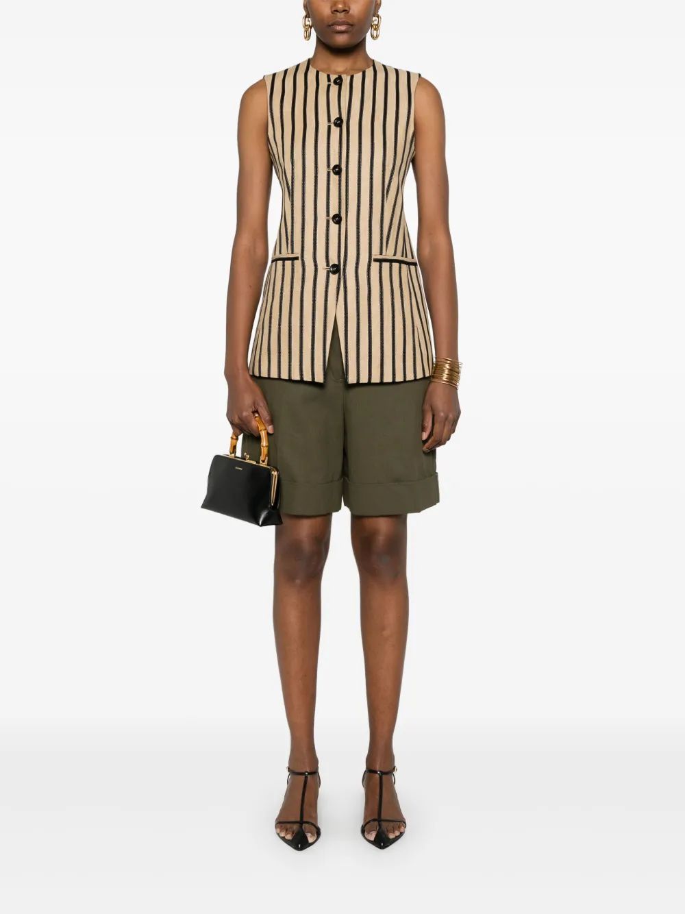 JIL SANDER Linen Mini Shorts for Women