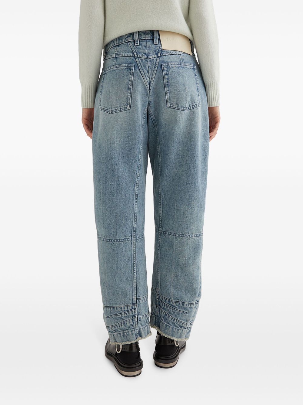 JIL SANDER Antarctic Cotton Trousers for Women