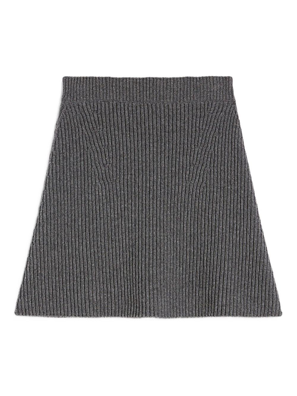JIL SANDER Wool A-Line Mini Skirt