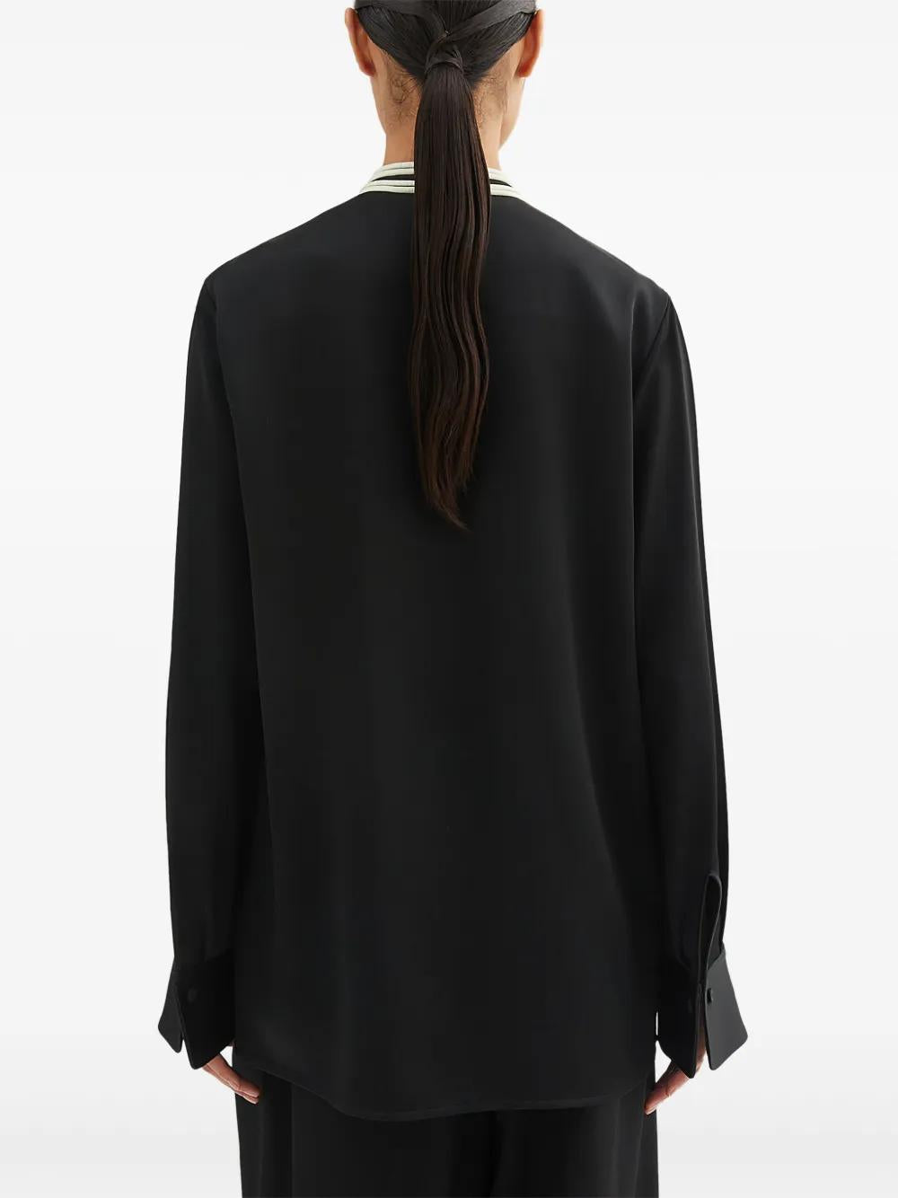 JIL SANDER Contrast Pocket Long Sleeve Shirt