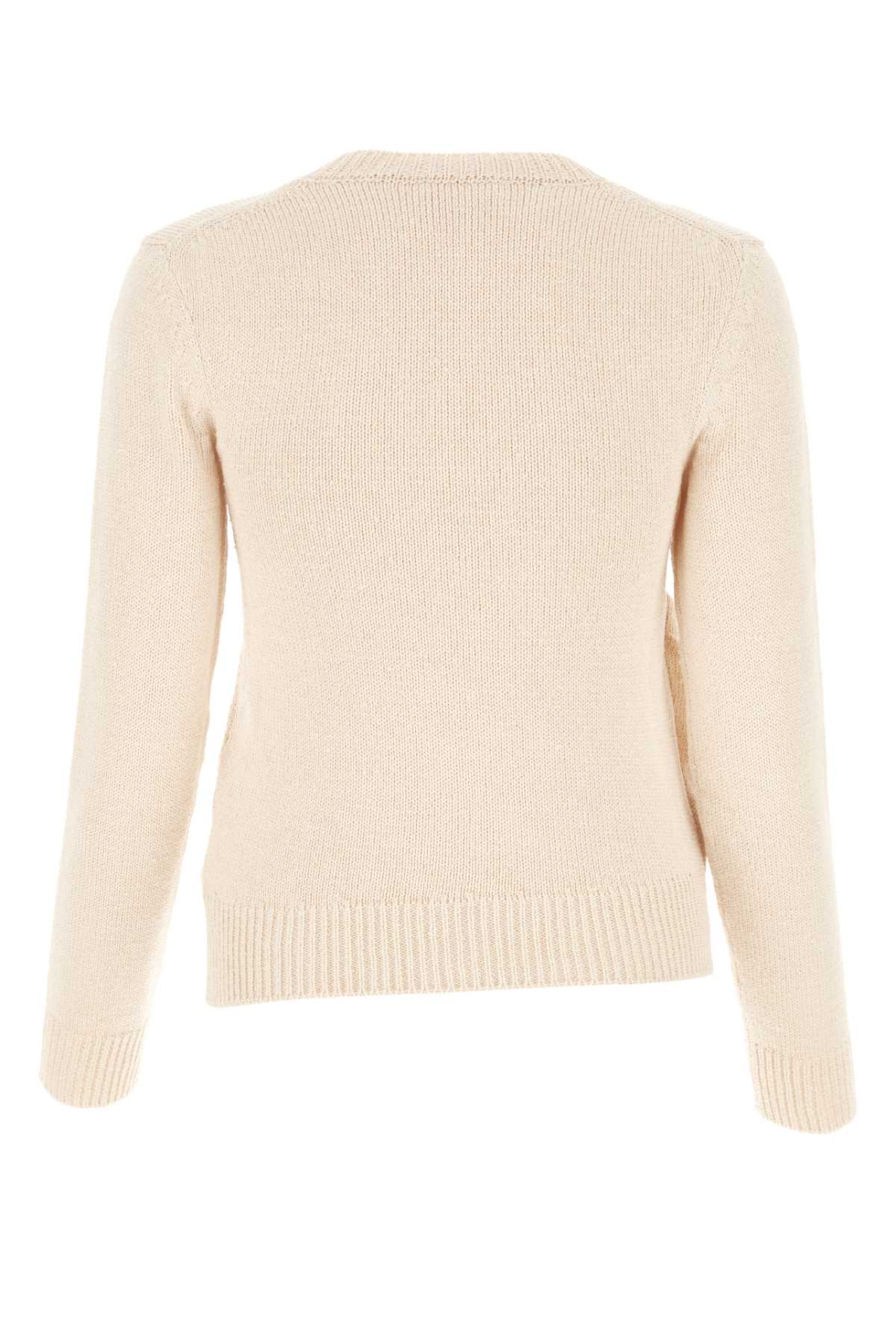 JIL SANDER Ivory Cotton Blend Women's Sweater - Spring/Summer 2025
