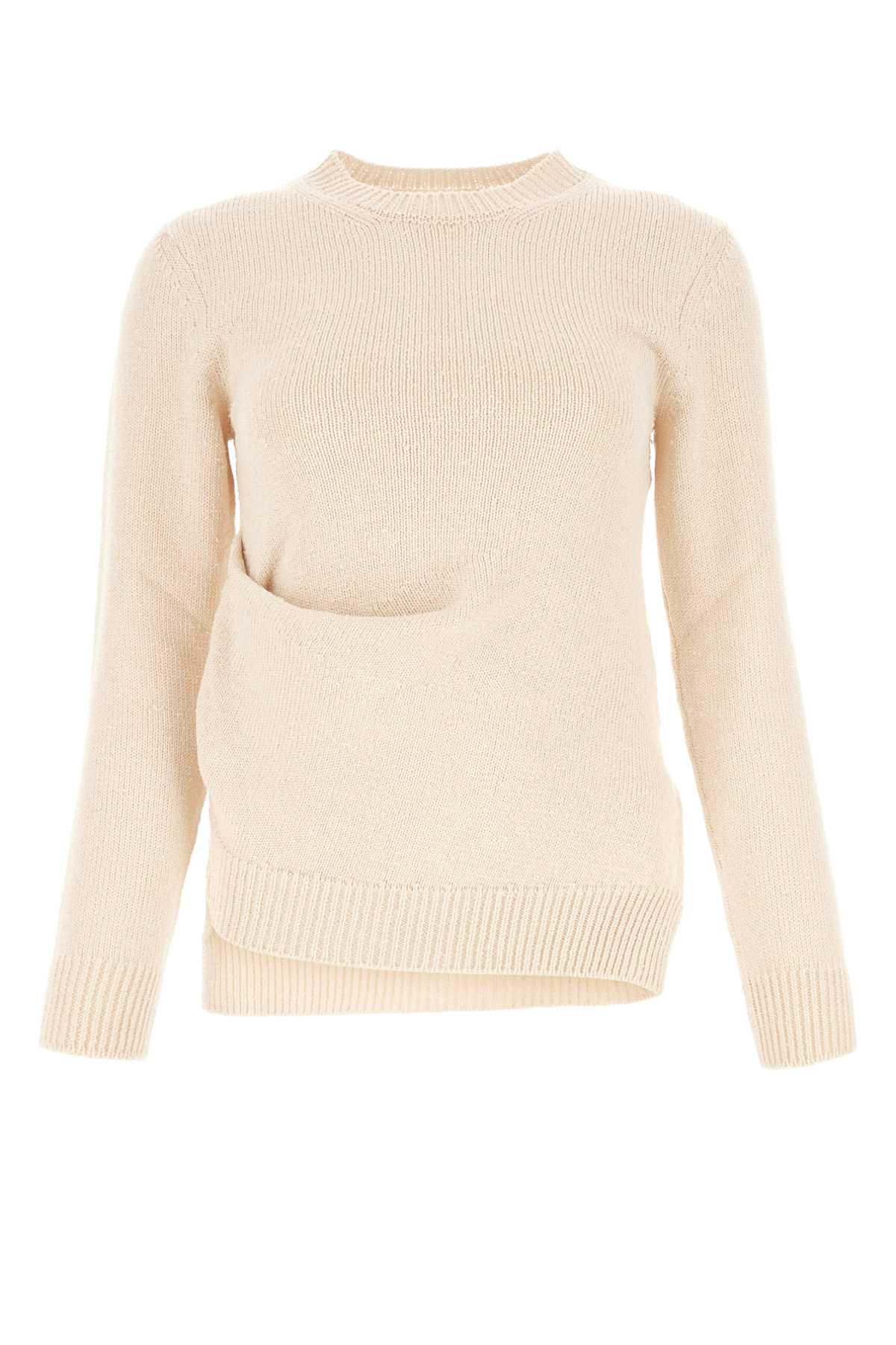 JIL SANDER Ivory Cotton Blend Women's Sweater - Spring/Summer 2025
