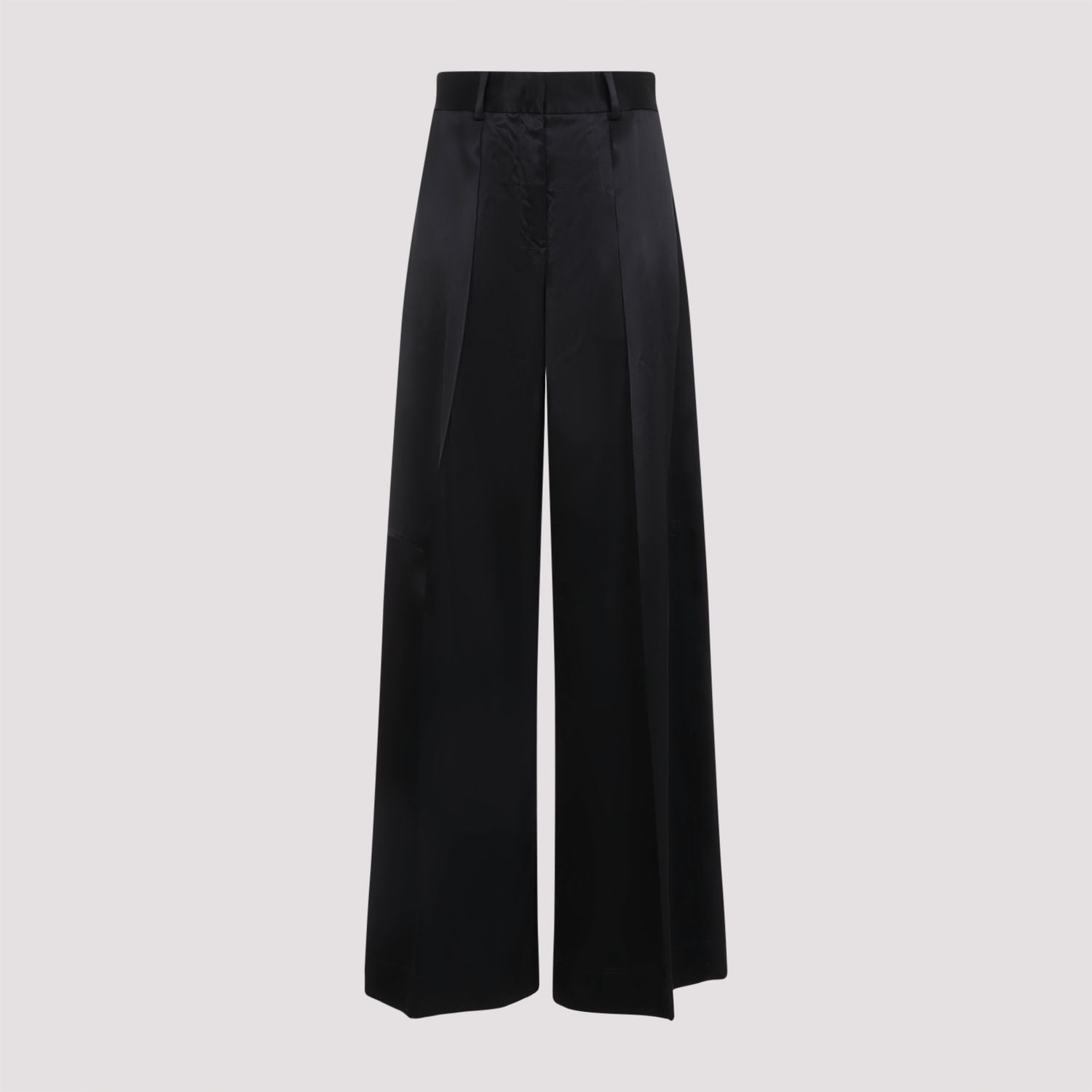 JIL SANDER Satin Palazzo Pants with Relaxed Fit - Size 34