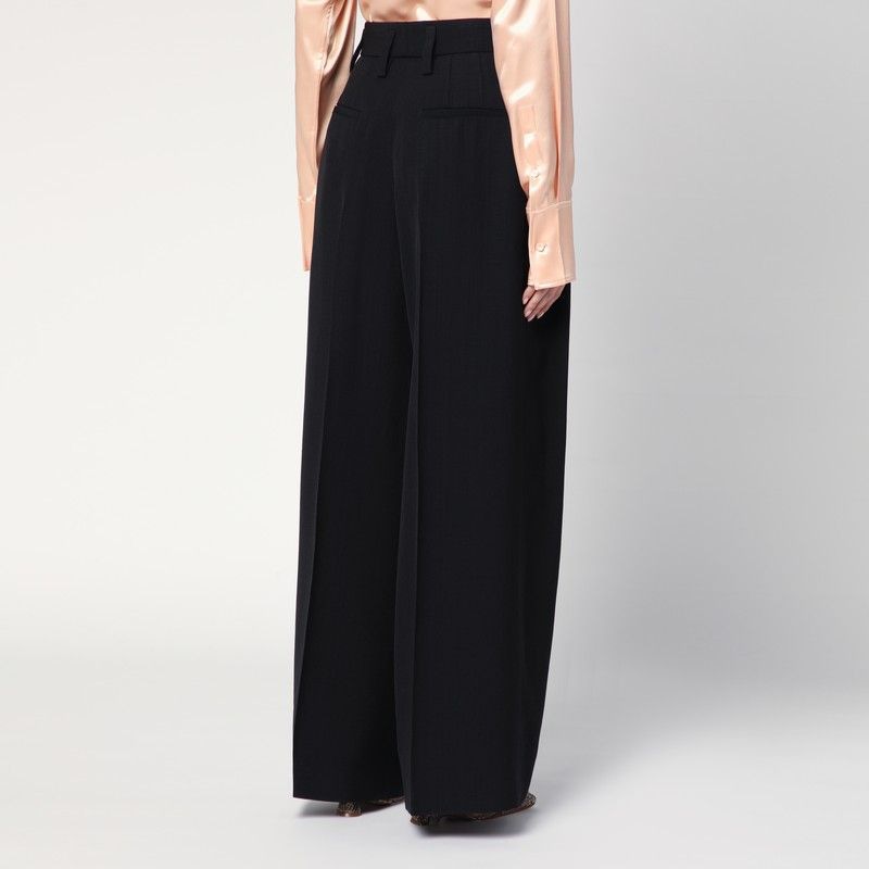 JIL SANDER Wide Silk Blend Pants - High Waist Design