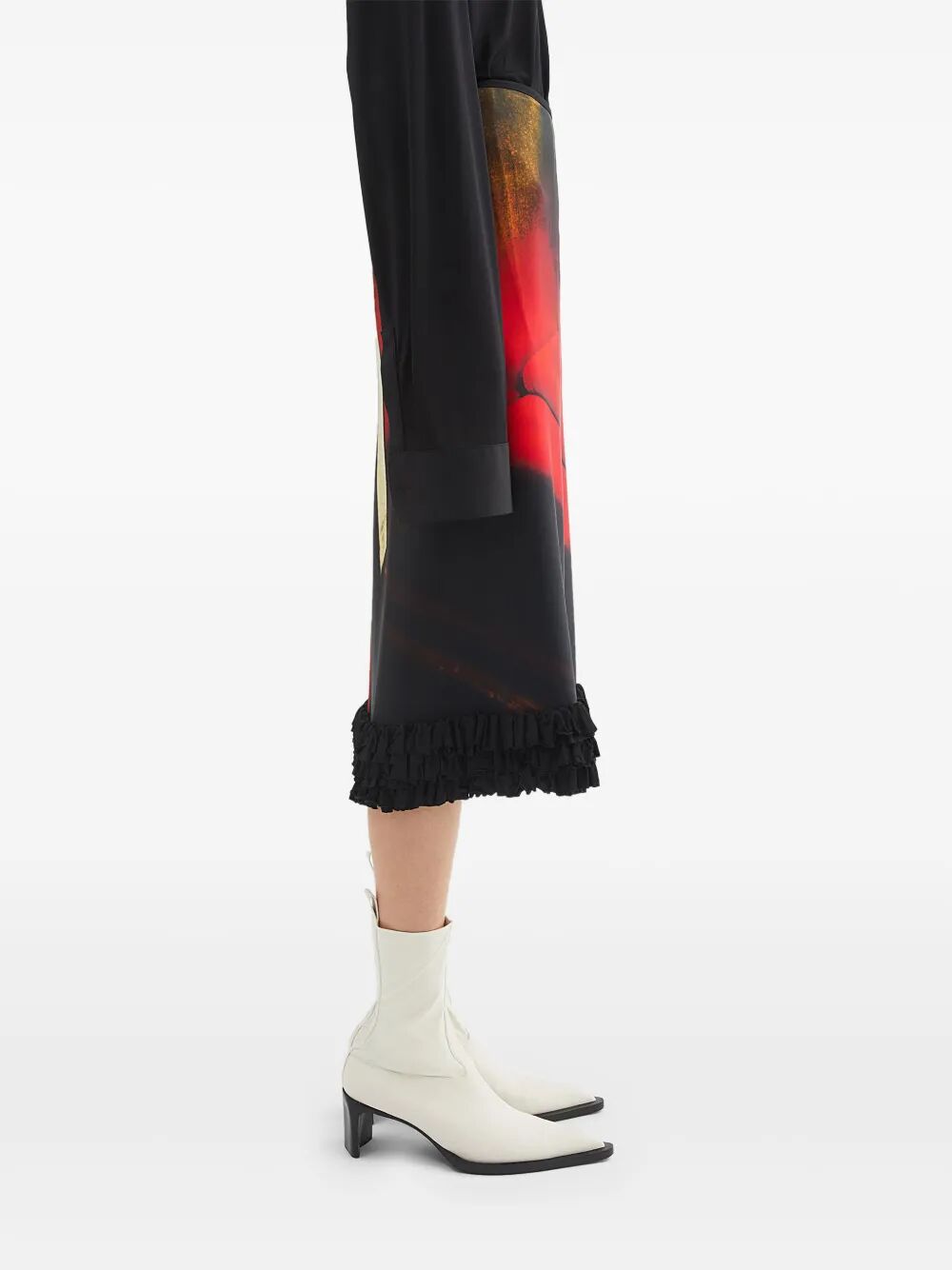 JIL SANDER Mini Ruffled Skirt