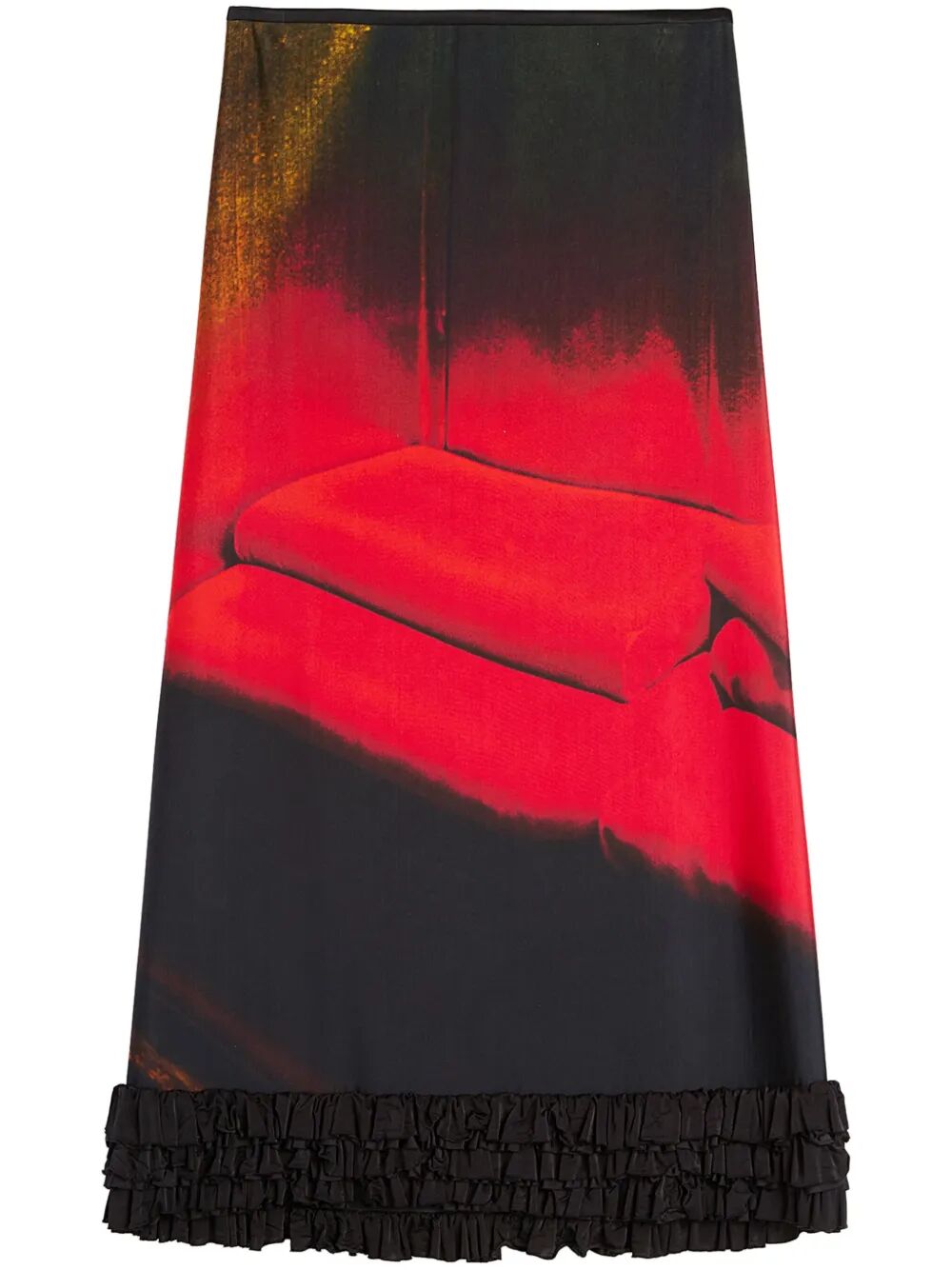 JIL SANDER Mini Ruffled Skirt