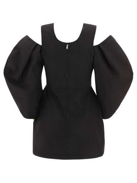 JIL SANDER Cut-Out Balloon-Sleeved Top - Size 38