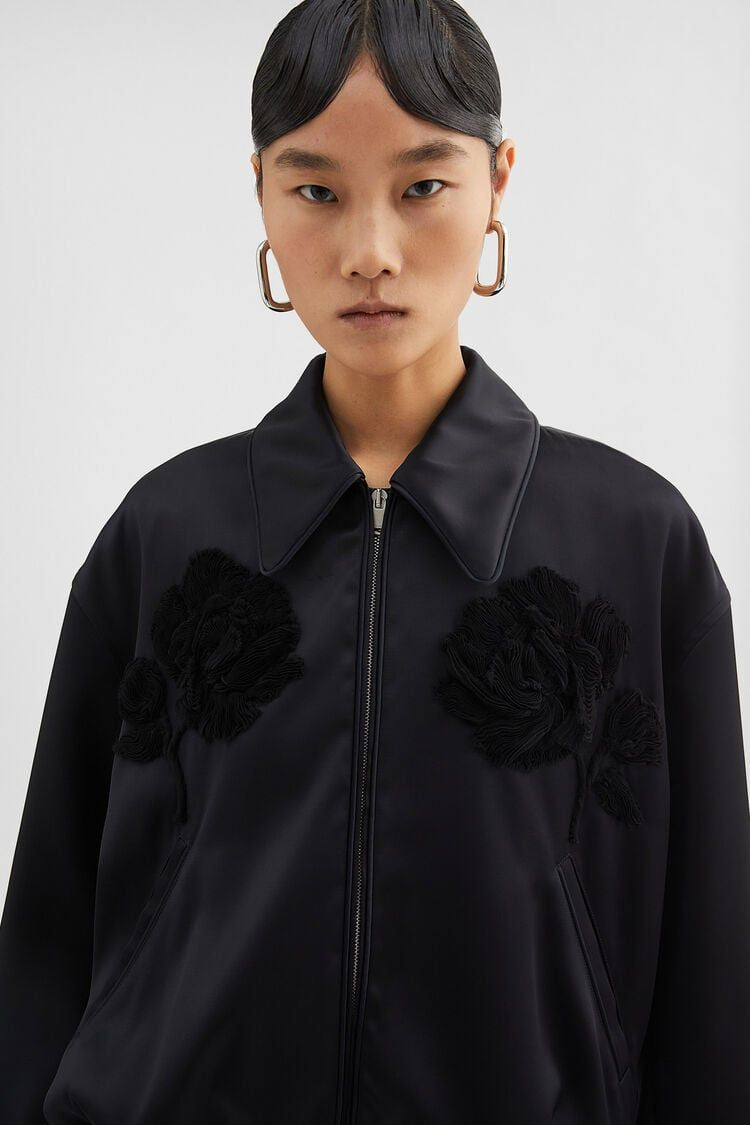 JIL SANDER Floral Relief Women's Bomber Jacket