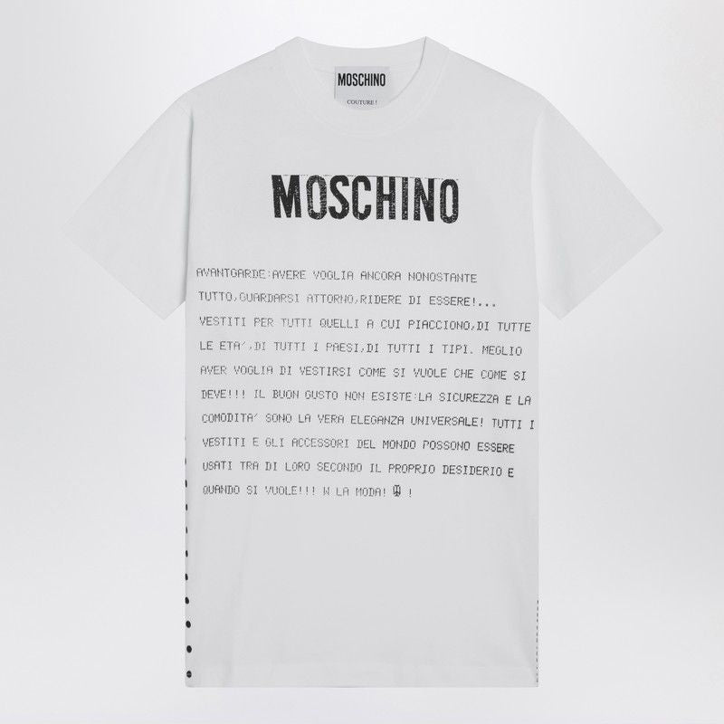MOSCHINO COUTURE Logo Print Cotton T-Shirt for Women - SS25