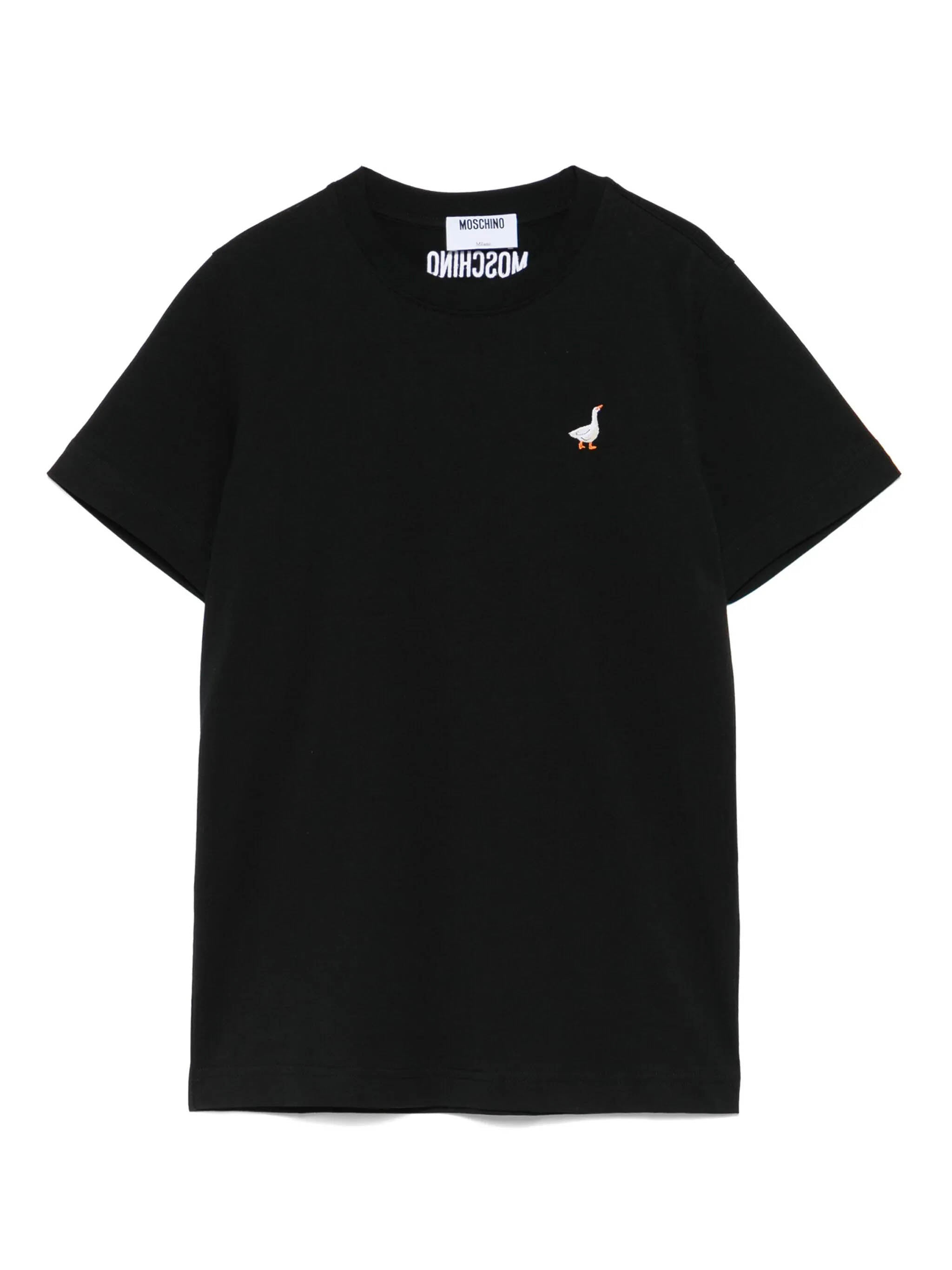 MOSCHINO COUTURE Embroidered Goose Logo T-Shirt - Size S