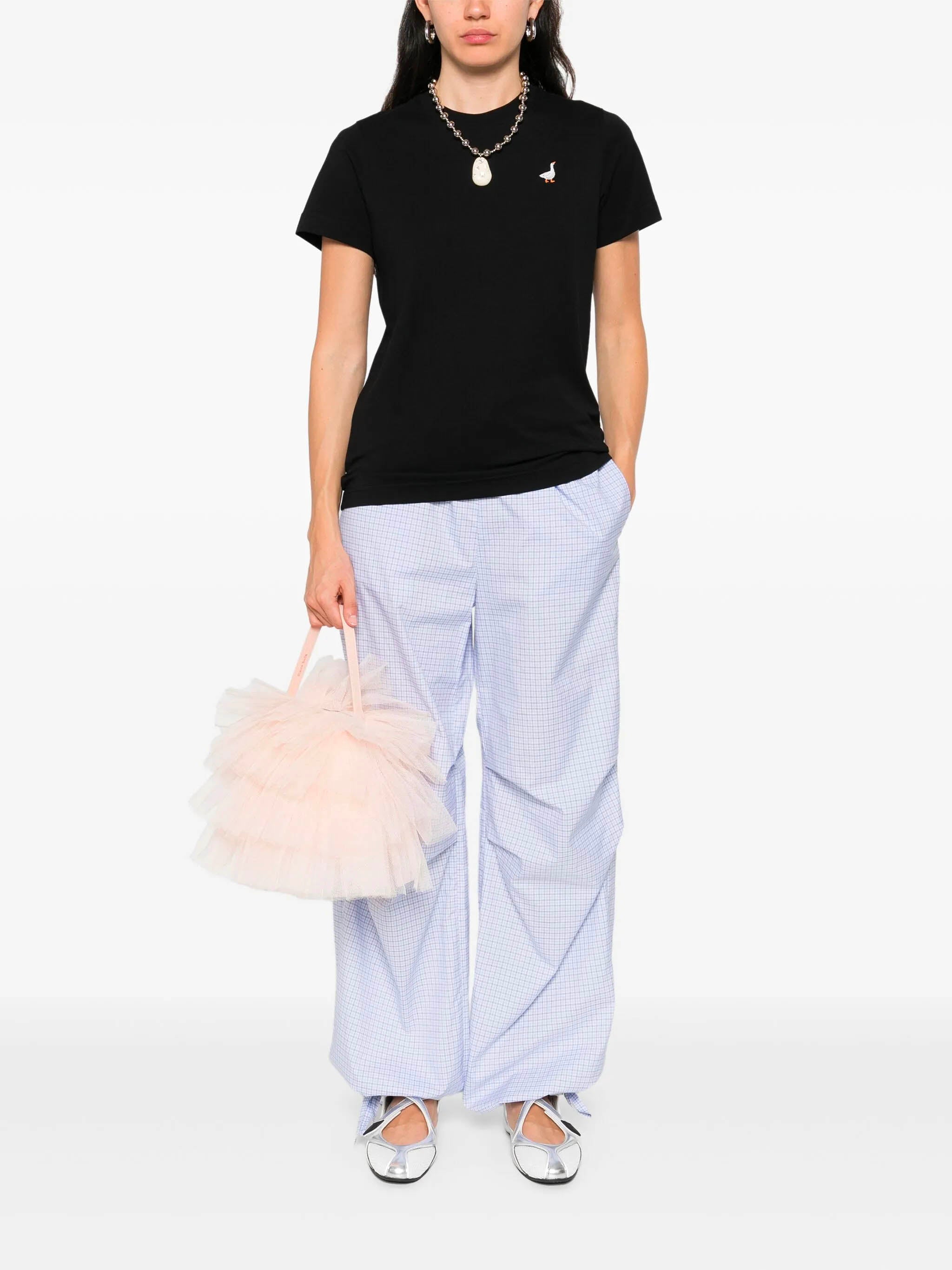 MOSCHINO COUTURE Embroidered Goose Logo T-Shirt - Size S