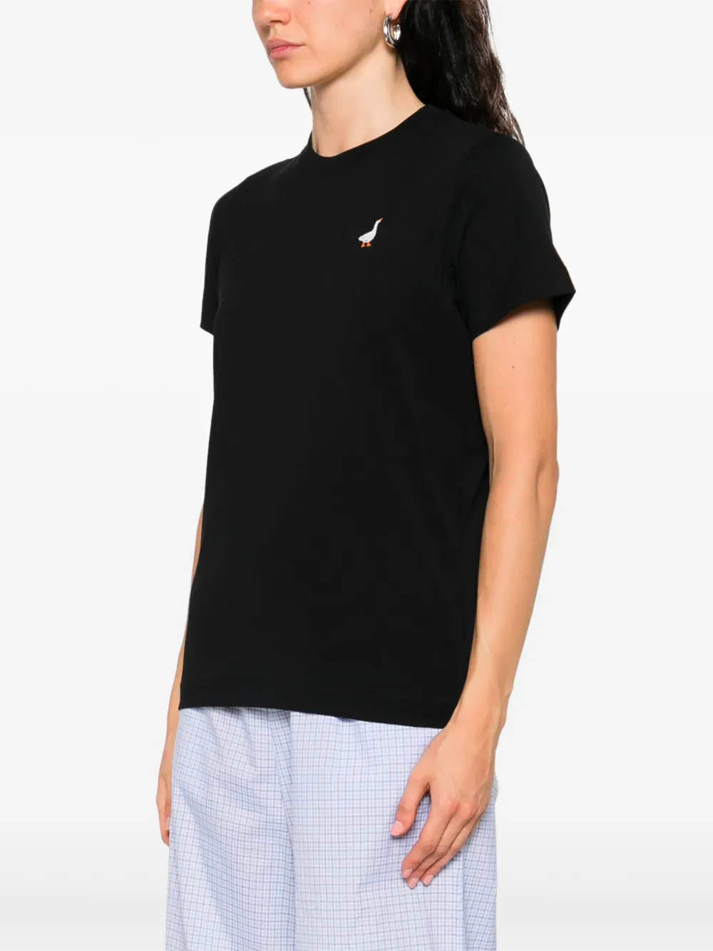 MOSCHINO COUTURE Embroidered Goose Logo T-Shirt - Size S