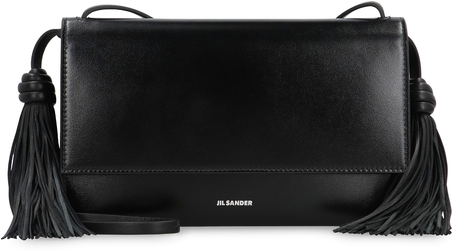 JIL SANDER Tassel Leather Crossbody Handbag - Mini Size