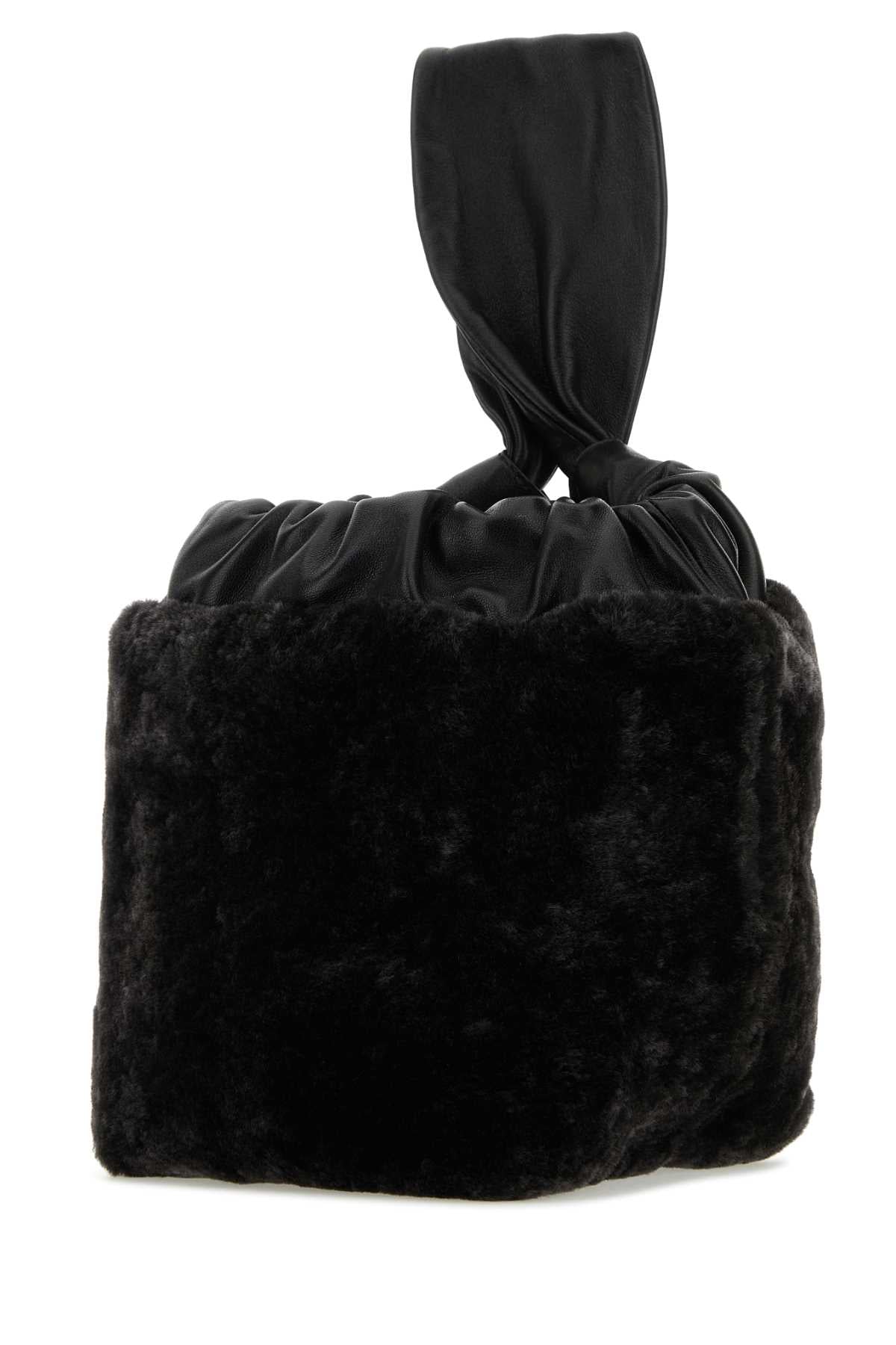 JIL SANDER Shearling Clutch Bag
