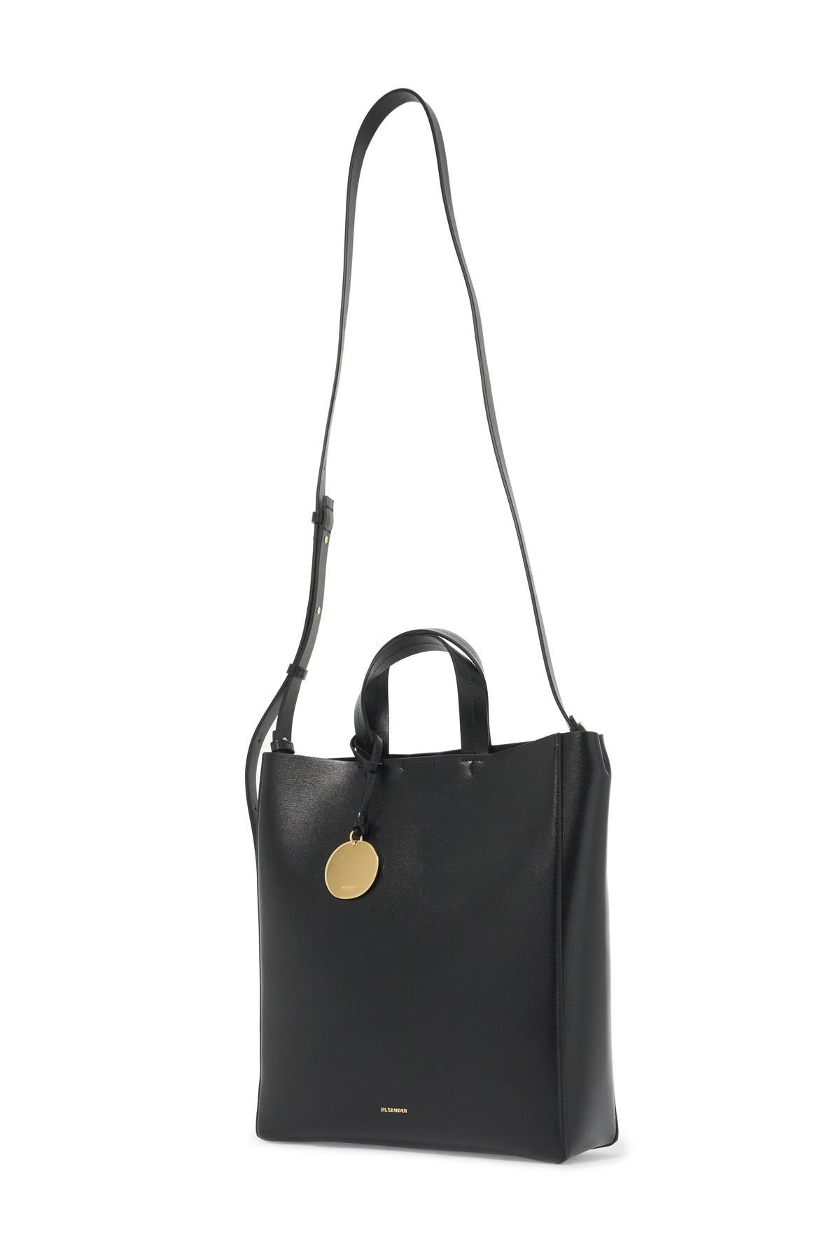 JIL SANDER Sleek Bond S Mini Tote Handbag with Golden Logo