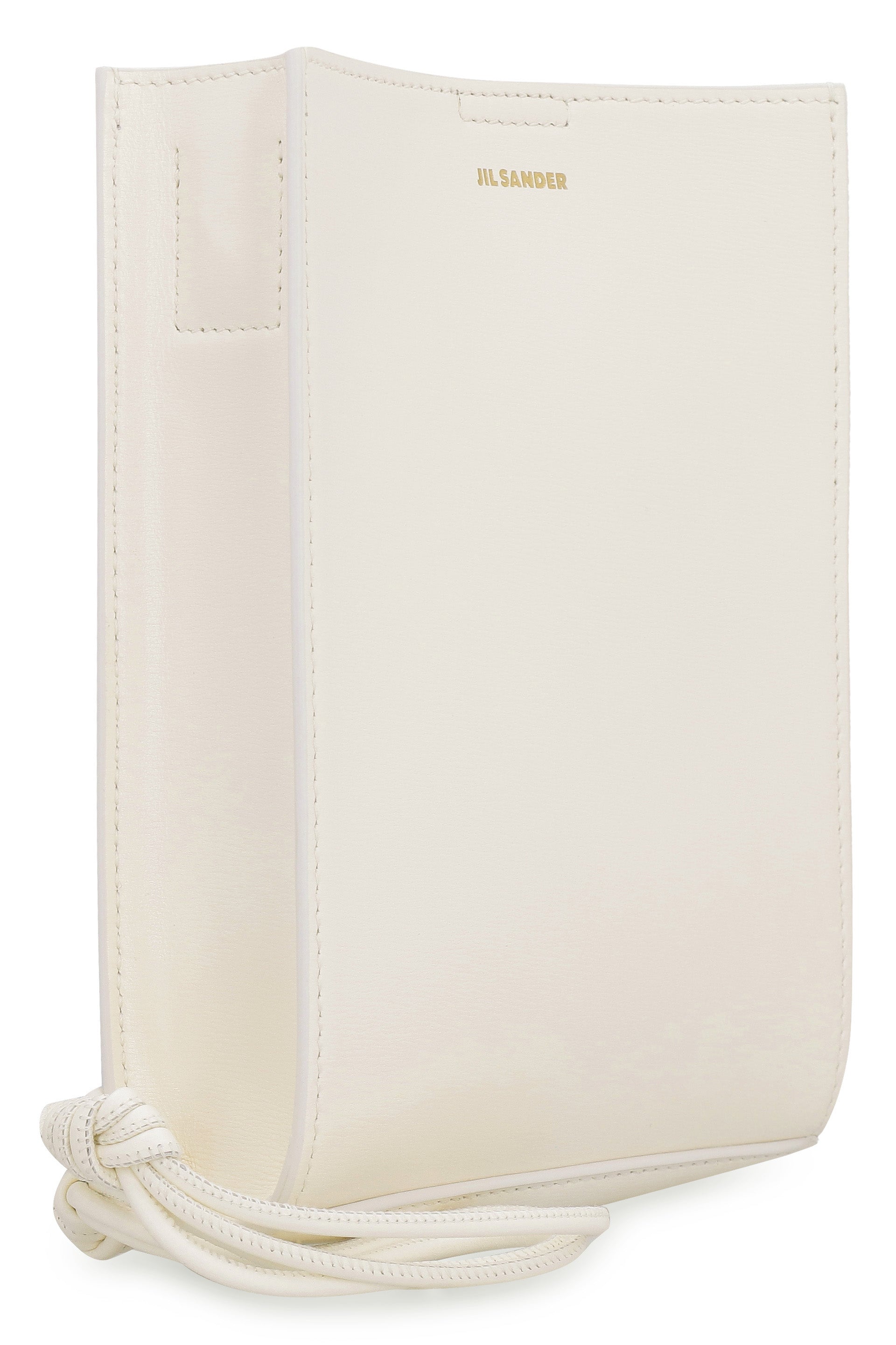 JIL SANDER Mini Leather Crossbody Handbag with Decorative Knots Strap