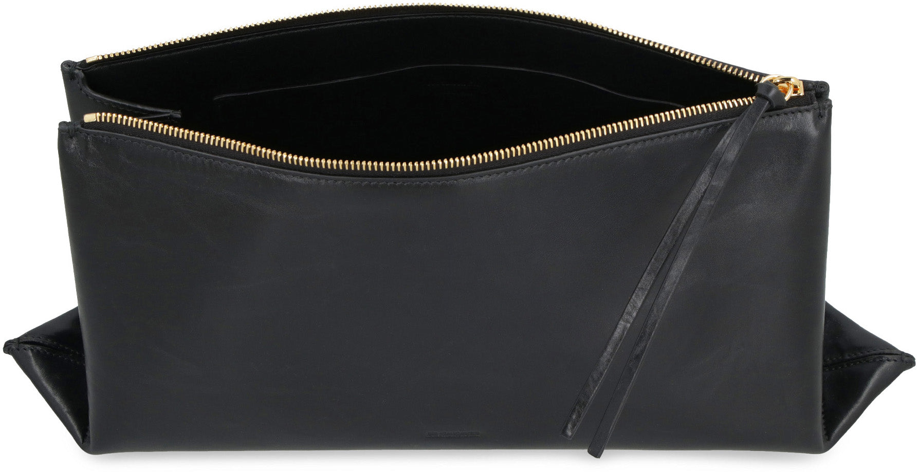 JIL SANDER Medium Leather Clutch
