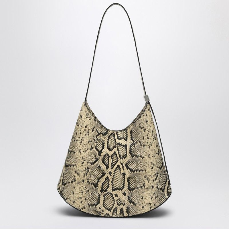 JIL SANDER Medium Python-Print Leather Shoulder Handbag