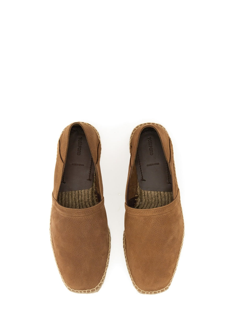 TOM FORD Men's Nubuck Espadrilles with 2 cm Sole
