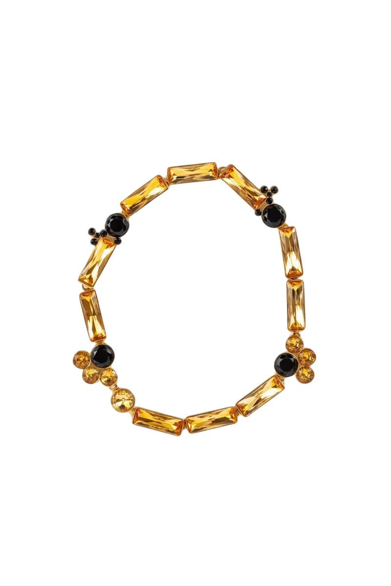 JIL SANDER Elegantly Crafted Necklace Set with Handmade Crystals