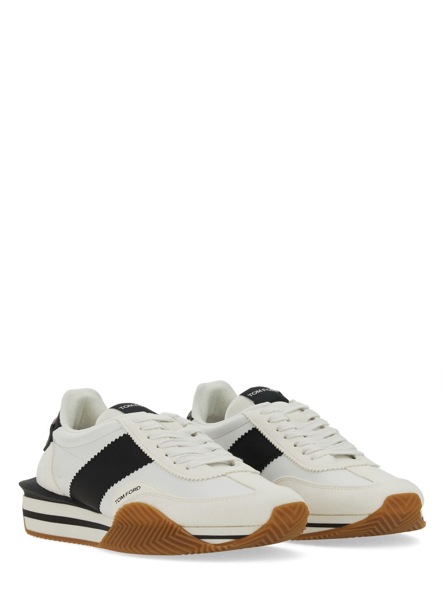 TOM FORD Luxury Cream Polyurethane Sneaker for Men