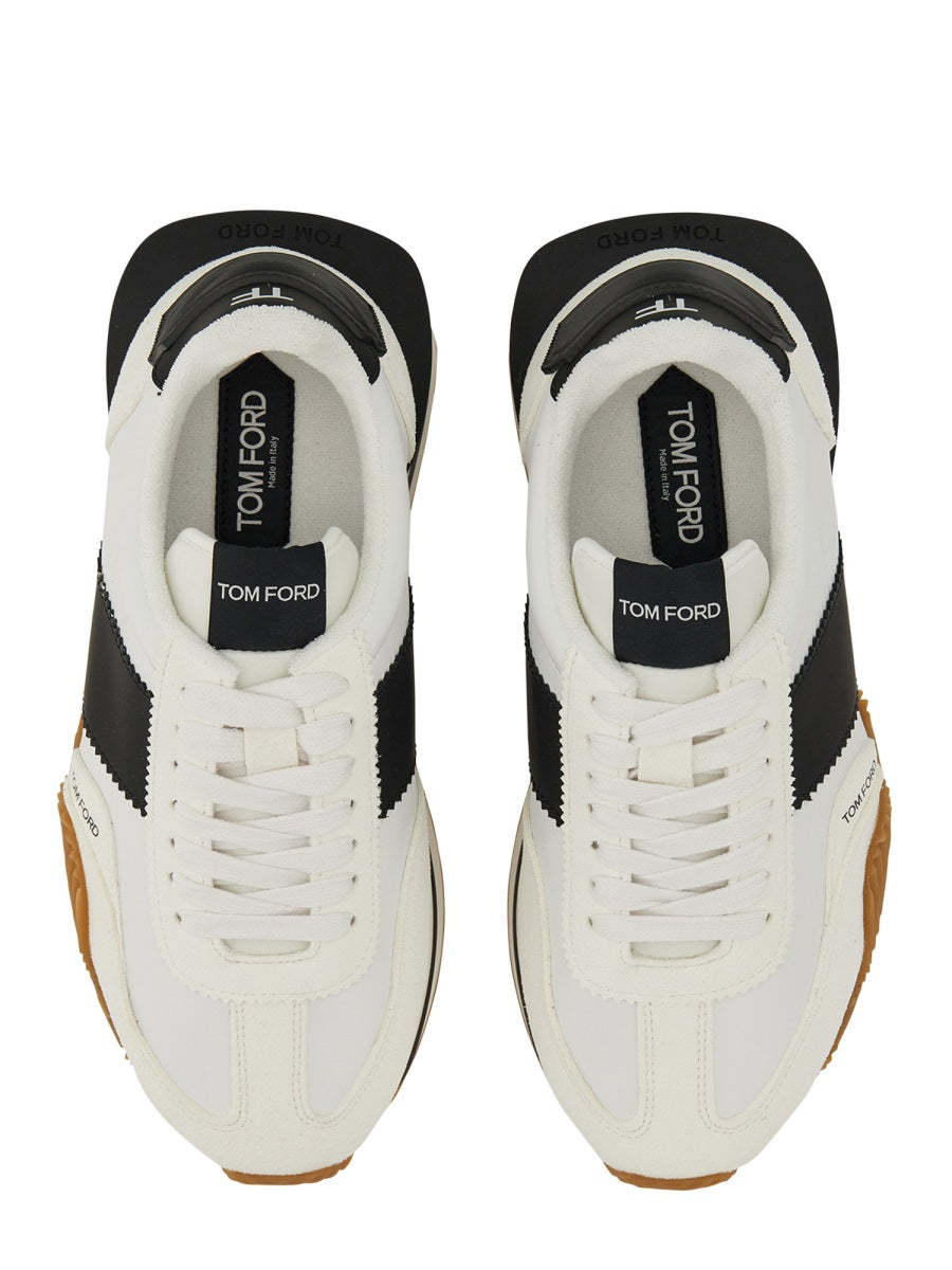 TOM FORD Luxury Cream Polyurethane Sneaker for Men