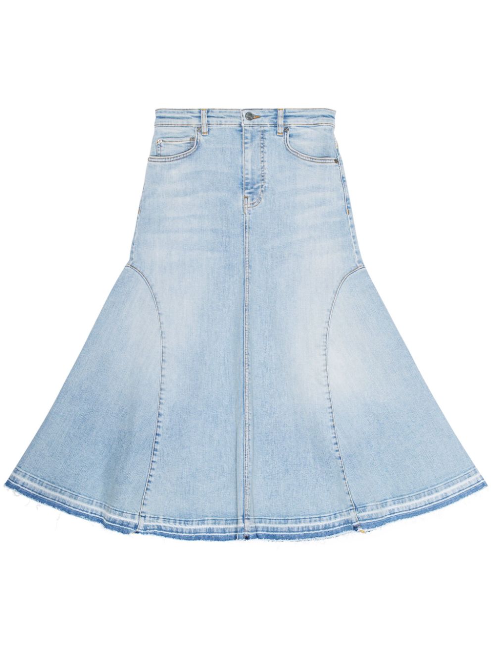 GANNI Organic Cotton Denim Skirt - Women’s Mid-Rise A-Line