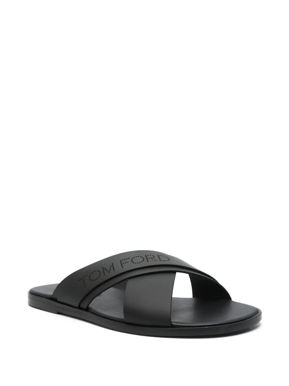 TOM FORD Preston Logo Perforated Slide Sandals for Men