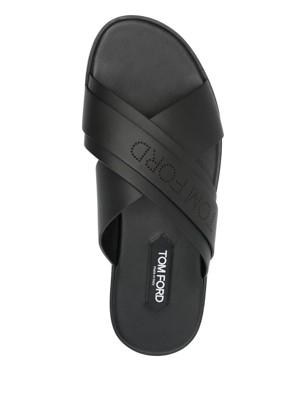 TOM FORD Preston Logo Perforated Slide Sandals for Men