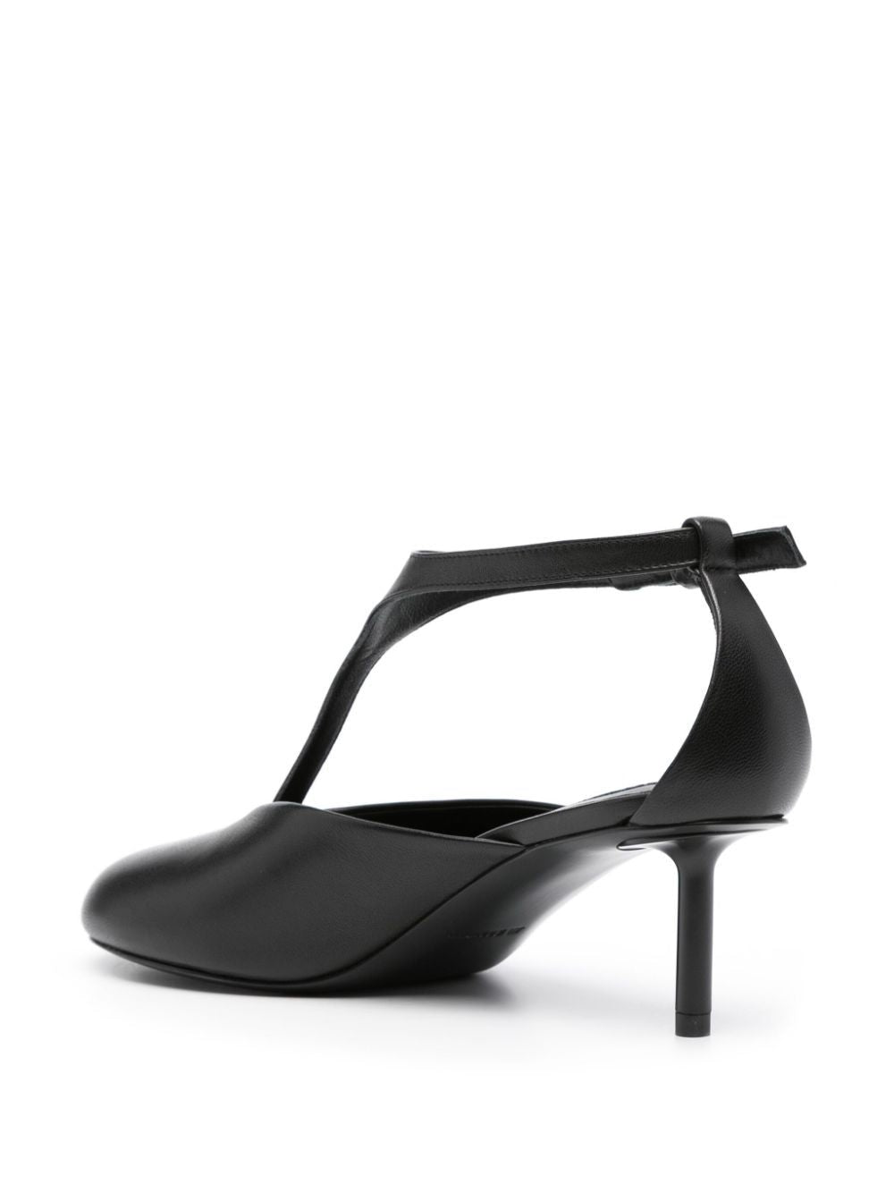 JIL SANDER Leather Pumps with Adjustable Strap - 4 cm Heel