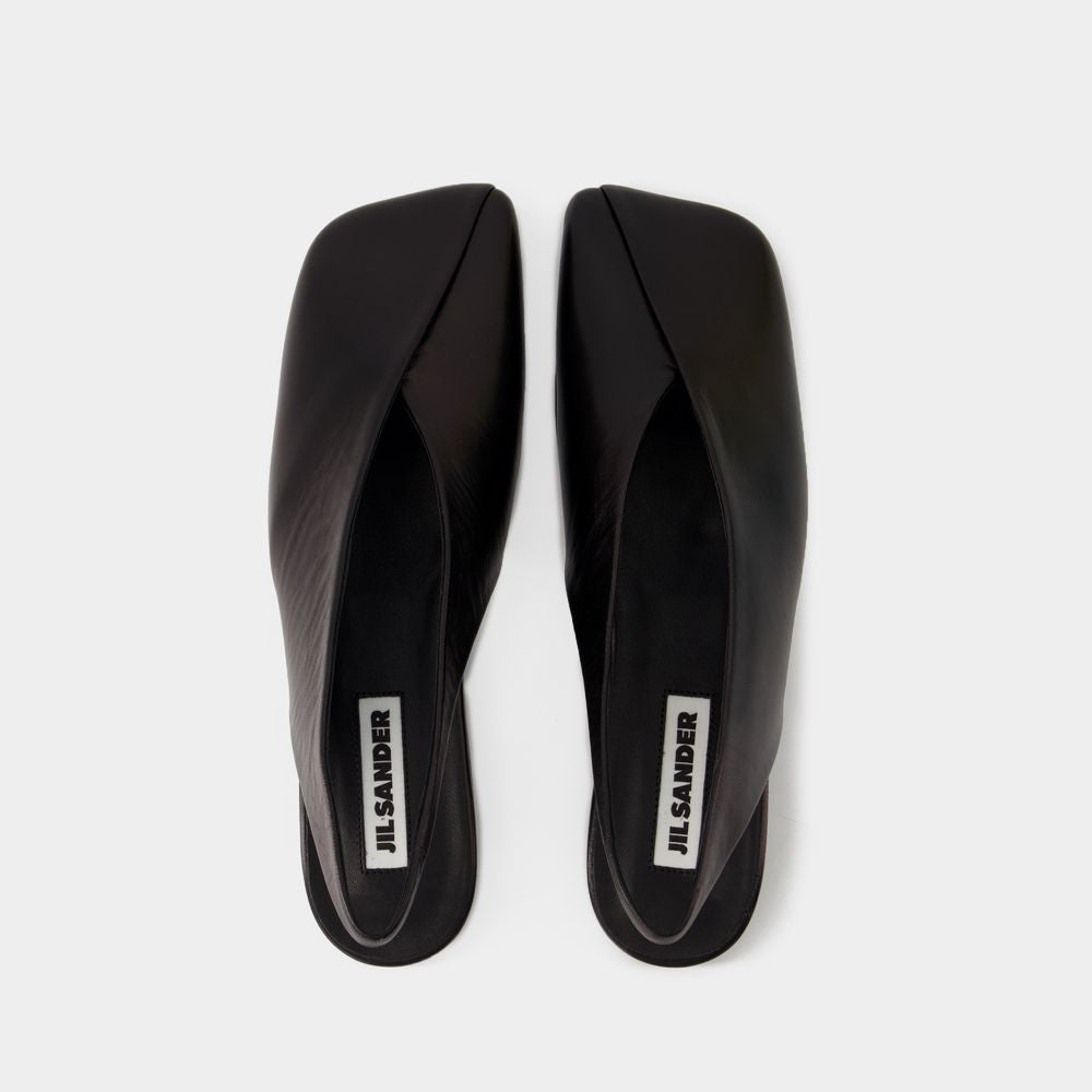 JIL SANDER Leather Ballet Flats
