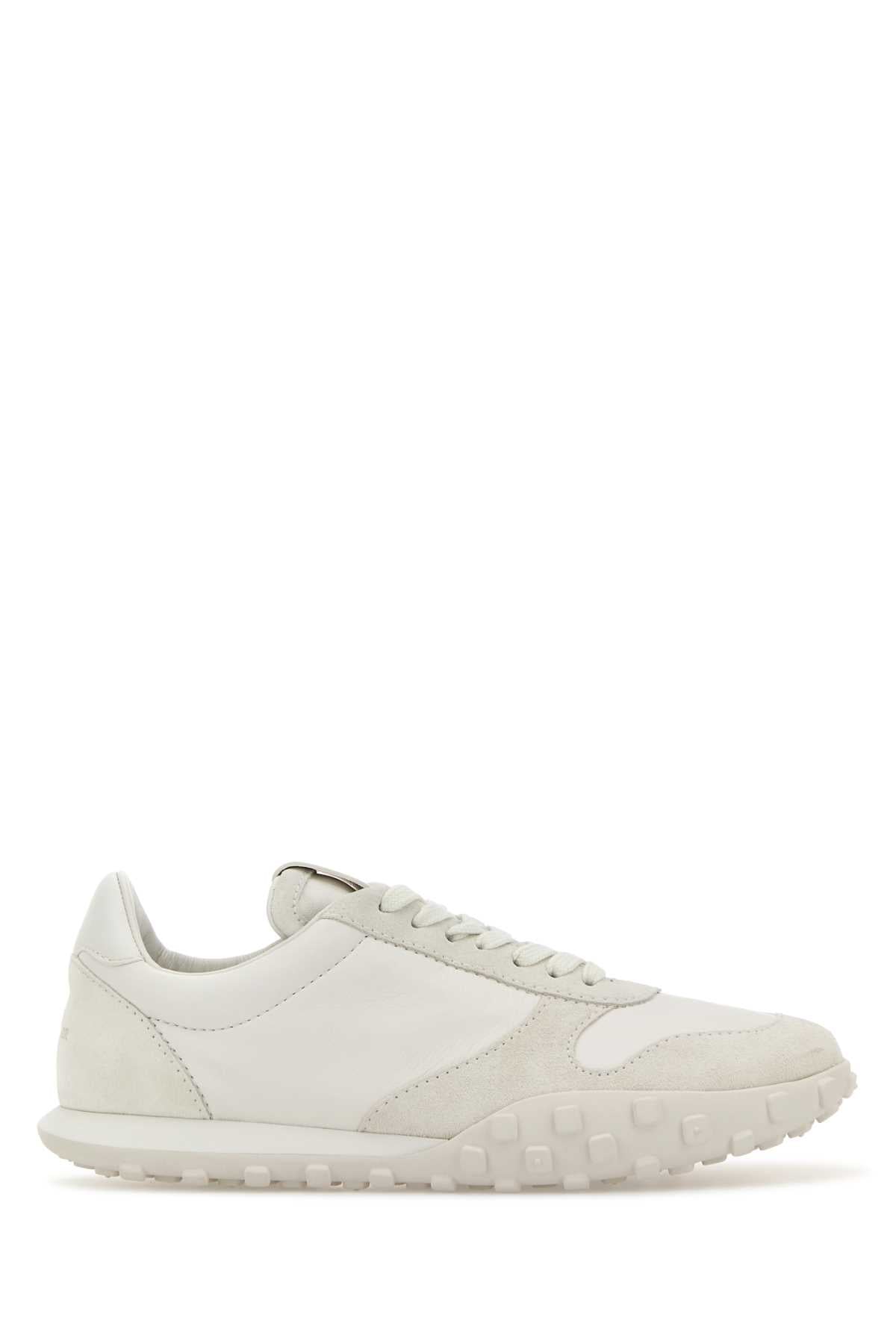 JIL SANDER Low Top Leather and Suede Moon Sneakers for Women