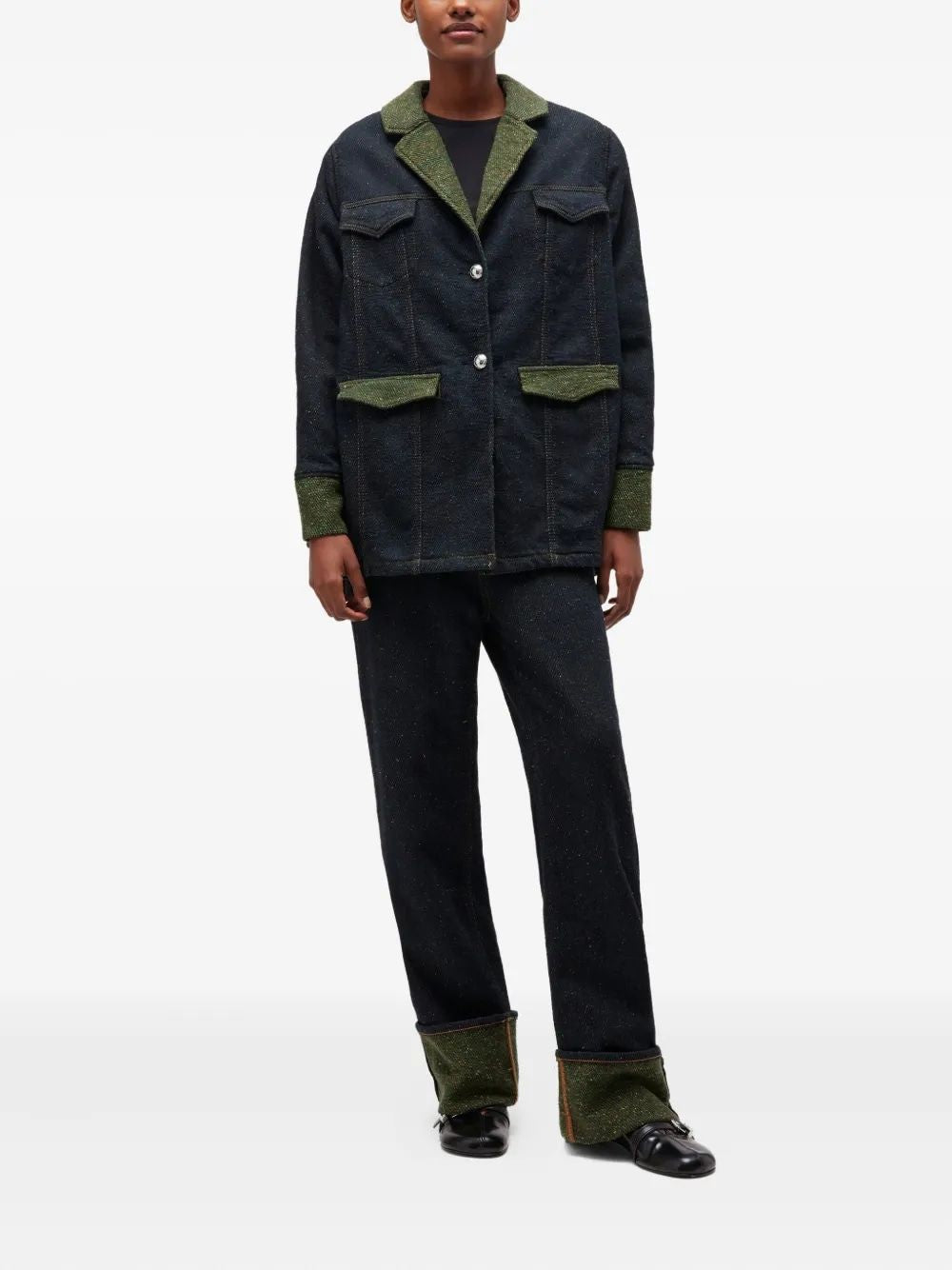 GANNI Fold-Up Jeans for Women