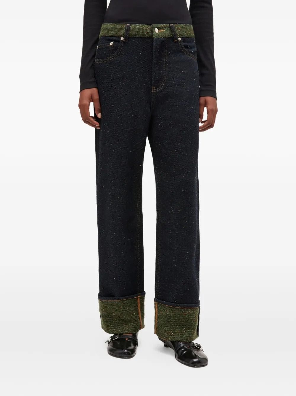 GANNI Fold-Up Jeans for Women