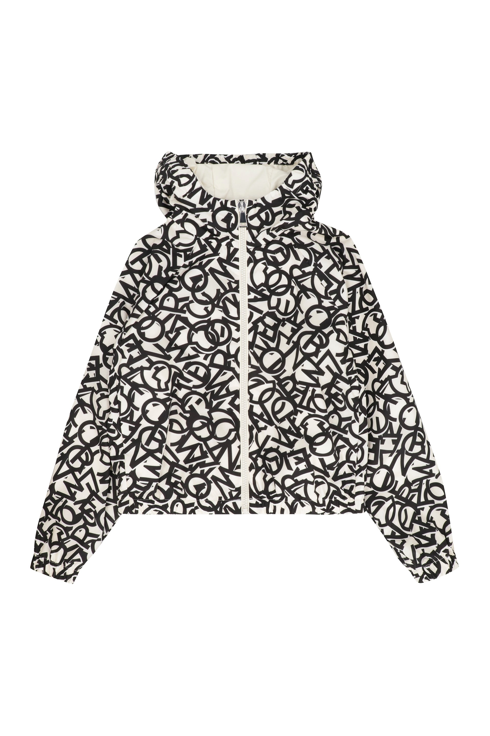 MONCLER KIDS Mini Hooded Tech Fabric Raincoat for Girls