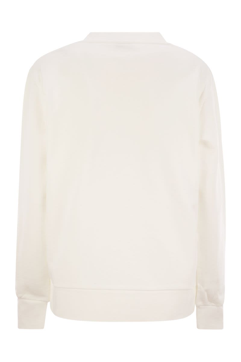 MONCLER Logo Sweatshirt with Crystals - Loose Fit