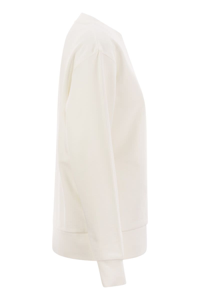 MONCLER Logo Sweatshirt with Crystals - Loose Fit