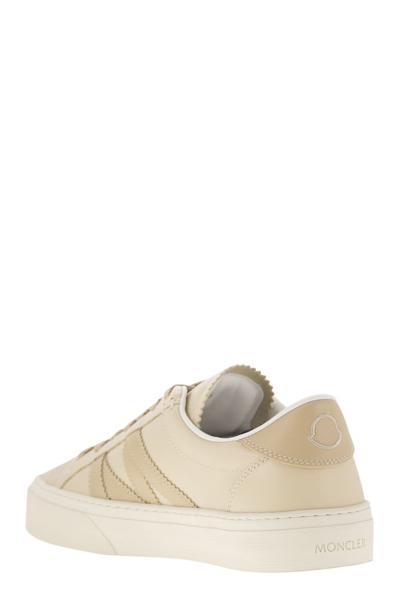 MONCLER Low Lace-Up Leather Trainers - Women's